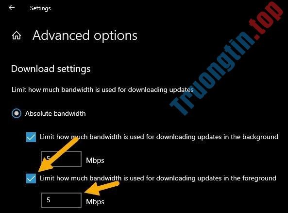 Cách thiết lập giới hạn băng thông tải xuống của Windows Updates trong Windows 10