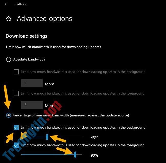 Cách thiết lập giới hạn băng thông tải xuống của Windows Updates trong Windows 10