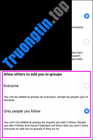 Cách&nbsp;chặn&nbsp;thêm&nbsp;vào&nbsp;nhóm&nbsp;trên&nbsp;Instagram