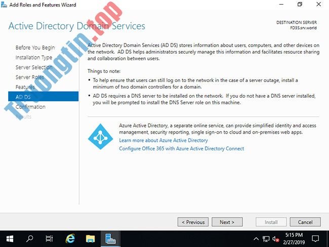 Cách cài đặt Active Directory trên Windows Server 2019 8 Cách cài đặt Active Directory trên Windows Server 2019