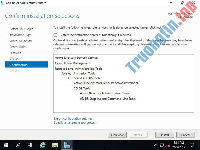 Cách cài đặt Active Directory trên Windows Server 2019 9 Cách cài đặt Active Directory trên Windows Server 2019
