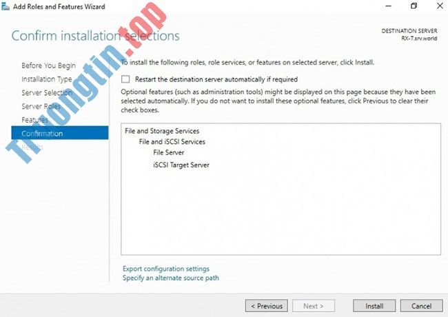 Cách cài đặt iSCSI Target trên Windows Server 2019 8 Cách cài đặt iSCSI Target trên Windows Server 2019