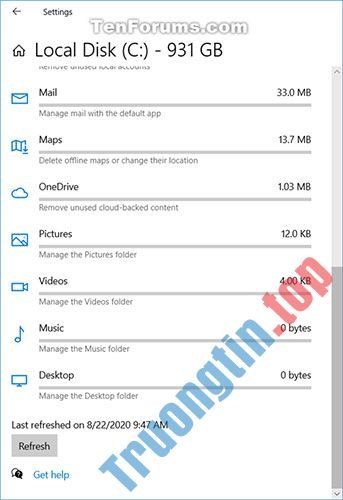 Cách&nbsp;xem&nbsp;mức&nbsp;sử&nbsp;dụng&nbsp;bộ&nbsp;nhớ&nbsp;của&nbsp;các&nbsp;ổ&nbsp;trong&nbsp;Windows&nbsp;10