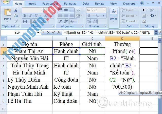 MS&nbsp;Excel&nbsp;-&nbsp;Bài&nbsp;15:&nbsp;Khai&nbsp;thác&nbsp;sức&nbsp;mạnh&nbsp;của&nbsp;hàm&nbsp;IF&nbsp;trong&nbsp;Excel