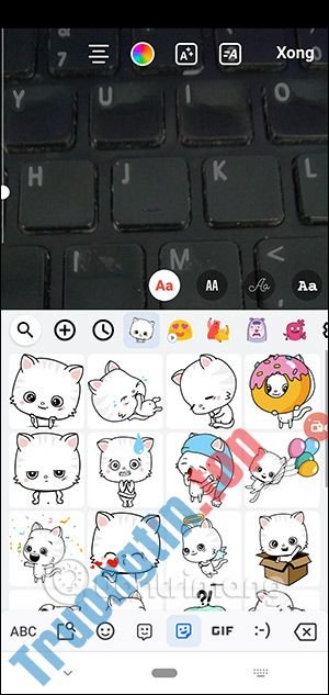 Cách&nbsp;chèn&nbsp;Gif&nbsp;và&nbsp;sticker&nbsp;vào&nbsp;Instagram&nbsp;từ&nbsp;bàn&nbsp;phím&nbsp;Android