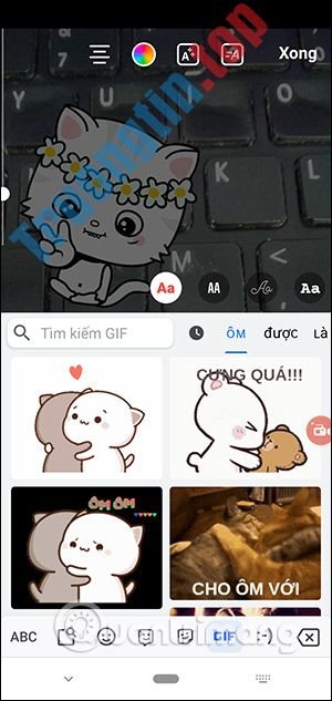 Cách&nbsp;chèn&nbsp;Gif&nbsp;và&nbsp;sticker&nbsp;vào&nbsp;Instagram&nbsp;từ&nbsp;bàn&nbsp;phím&nbsp;Android