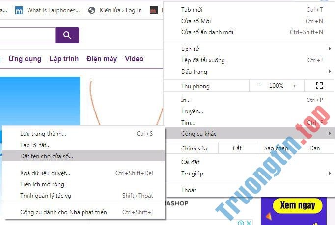 Cách&nbsp;đặt&nbsp;tên&nbsp;cho&nbsp;một&nbsp;cửa&nbsp;sổ&nbsp;Google&nbsp;Chrome