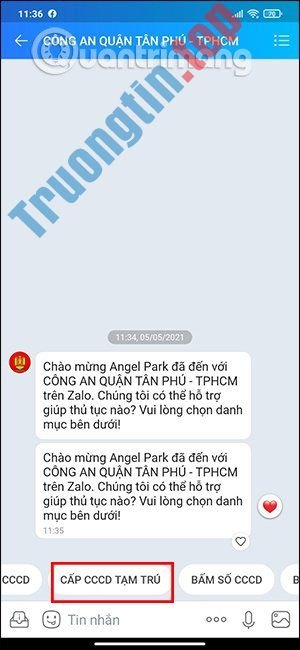 Cách&nbsp;làm&nbsp;CCCD&nbsp;tạm&nbsp;trú&nbsp;gắn&nbsp;chip&nbsp;trên&nbsp;Zalo