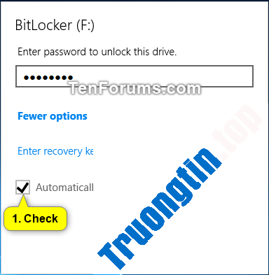 Cách bật/tắt tự động mở khóa cho ổ BitLocker trong Windows 10