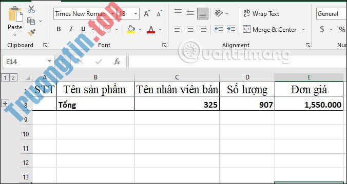 Cách&nbsp;sử&nbsp;dụng&nbsp;tính&nbsp;năng&nbsp;Outline&nbsp;trong&nbsp;Excel