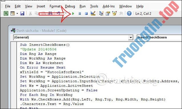 Cách&nbsp;chèn&nbsp;checkbox&nbsp;trong&nbsp;Excel