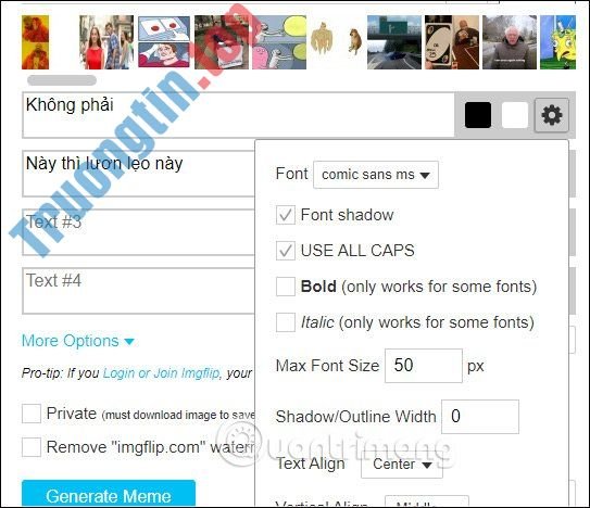 Cách&nbsp;chế&nbsp;meme&nbsp;online&nbsp;trên&nbsp;imgflip