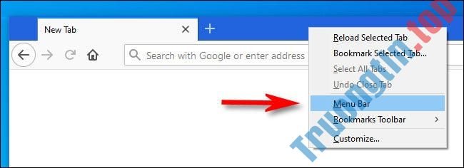 Cách&nbsp;hiển&nbsp;thị&nbsp;thanh&nbsp;menu&nbsp;tùy&nbsp;chọn&nbsp;trong&nbsp;Firefox&nbsp;Windows&nbsp;10&nbsp;hoặc&nbsp;Linux