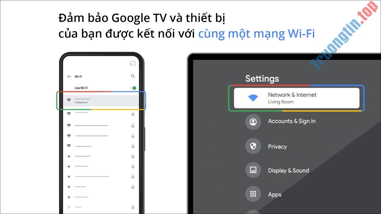 Cách phát video Youtube từ điện thoại, laptop lên Google TV