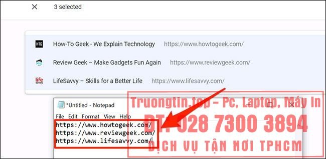 Cách&nbsp;sao&nbsp;chép&nbsp;địa&nbsp;chỉ&nbsp;URL&nbsp;của&nbsp;tất&nbsp;cả&nbsp;các&nbsp;tab&nbsp;đang&nbsp;mở&nbsp;trong&nbsp;Chrome