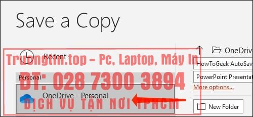 Cách&nbsp;tự&nbsp;động&nbsp;lưu&nbsp;slide&nbsp;PowerPoint&nbsp;vào&nbsp;OneDrive