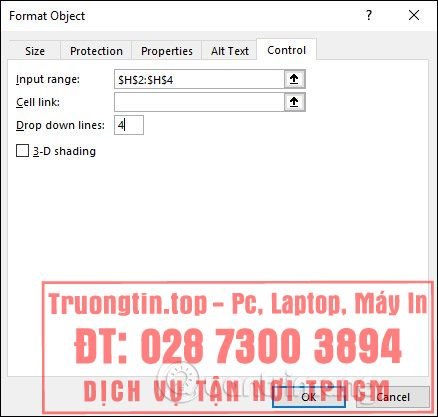 Cách&nbsp;tạo&nbsp;Combo&nbsp;Box&nbsp;trong&nbsp;Excel