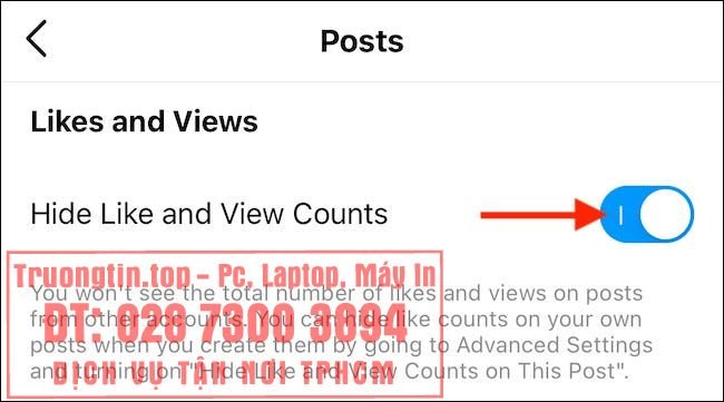 Cách ẩn hoặc hiển thị số lượt thích trên Instagram