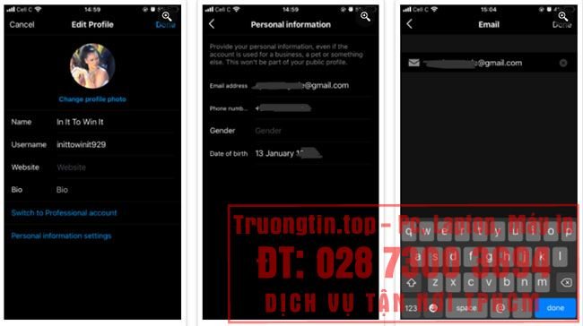 Cách&nbsp;thay&nbsp;đổi&nbsp;địa&nbsp;chỉ&nbsp;email&nbsp;trên&nbsp;Instagram