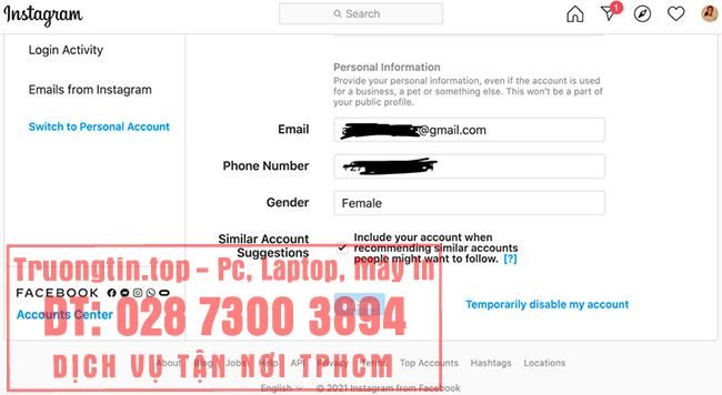 Cách thay đổi địa chỉ email trên Instagram