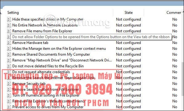 Cách&nbsp;tắt&nbsp;Folder&nbsp;Options&nbsp;trên&nbsp;Windows&nbsp;10