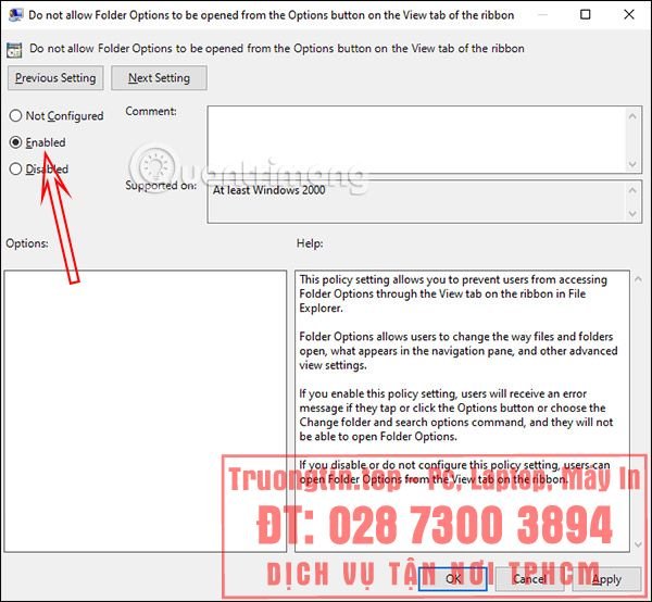 Cách&nbsp;tắt&nbsp;Folder&nbsp;Options&nbsp;trên&nbsp;Windows&nbsp;10