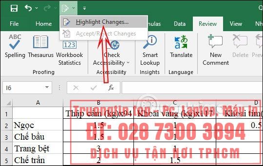 Cách&nbsp;dùng&nbsp;Track&nbsp;Changes&nbsp;trong&nbsp;Excel