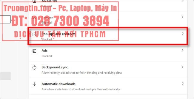 Cách&nbsp;cho&nbsp;phép&nbsp;hiển&nbsp;thị&nbsp;cửa&nbsp;sổ&nbsp;Pop-Up&nbsp;trong&nbsp;Microsoft&nbsp;Edge