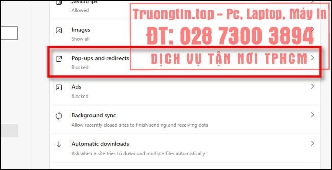 Cách&nbsp;cho&nbsp;phép&nbsp;hiển&nbsp;thị&nbsp;cửa&nbsp;sổ&nbsp;Pop-Up&nbsp;trong&nbsp;Microsoft&nbsp;Edge