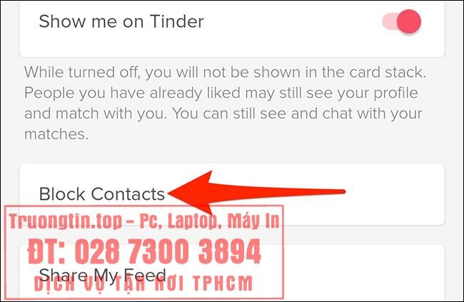 Cách&nbsp;chặn&nbsp;ai&nbsp;đó&nbsp;trên&nbsp;Tinder