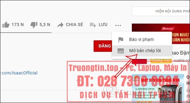 Cách&nbsp;xem&nbsp;bản&nbsp;chép&nbsp;lời&nbsp;video&nbsp;trên&nbsp;YouTube