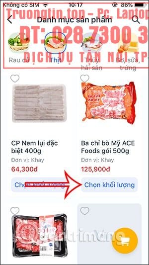 Hướng dẫn mua hàng VinMart Online