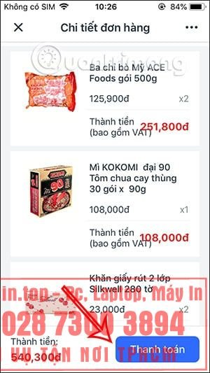 Hướng dẫn mua hàng VinMart Online