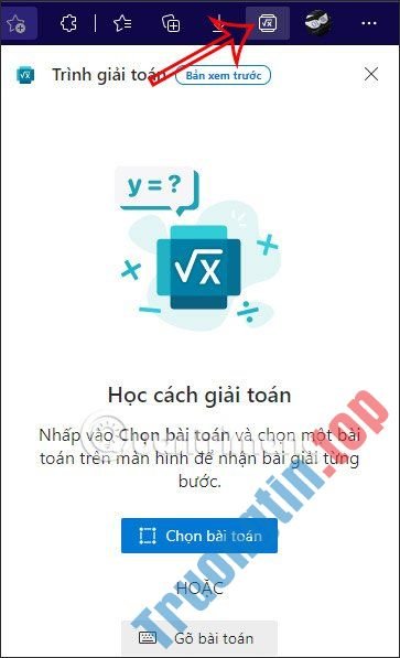 Cách&nbsp;dùng&nbsp;Math&nbsp;Solver&nbsp;trên&nbsp;Microsoft&nbsp;Edge&nbsp;giải&nbsp;Toán