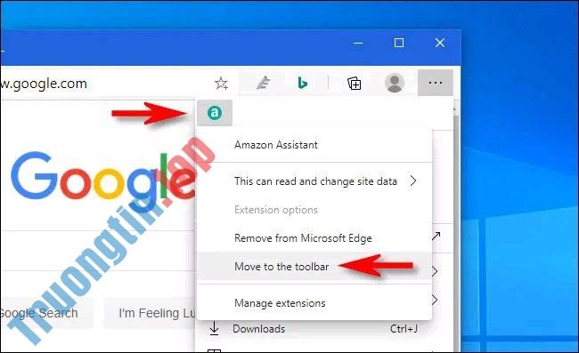 Cách&nbsp;chọn&nbsp;tiện&nbsp;ích&nbsp;mở&nbsp;rộng&nbsp;xuất&nbsp;hiện&nbsp;trên&nbsp;thanh&nbsp;công&nbsp;cụ&nbsp;Microsoft&nbsp;Edge