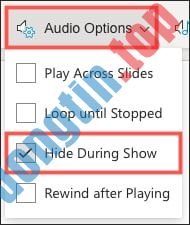 Cách&nbsp;ẩn&nbsp;biểu&nbsp;tượng&nbsp;âm&nbsp;thanh&nbsp;chèn&nbsp;trong&nbsp;PowerPoint