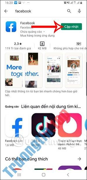 Cách&nbsp;cập&nbsp;nhật&nbsp;Facebook&nbsp;trên&nbsp;iPhone,&nbsp;Android