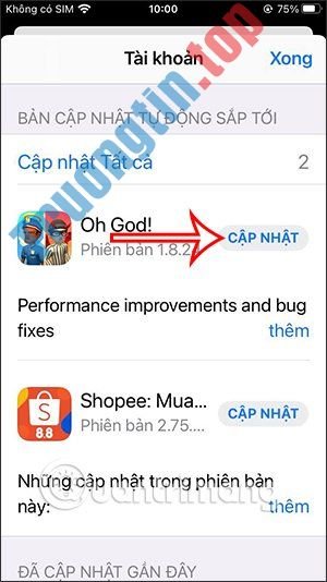 Cách&nbsp;cập&nbsp;nhật&nbsp;Messenger&nbsp;trên&nbsp;iPhone,&nbsp;Android