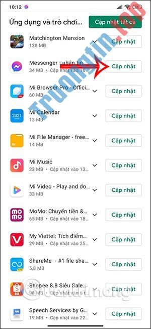 Cách&nbsp;cập&nbsp;nhật&nbsp;Messenger&nbsp;trên&nbsp;iPhone,&nbsp;Android