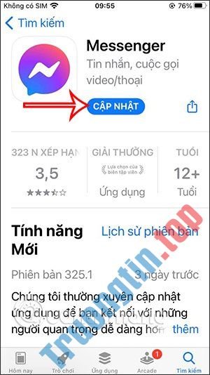 Cách&nbsp;cập&nbsp;nhật&nbsp;Messenger&nbsp;trên&nbsp;iPhone,&nbsp;Android