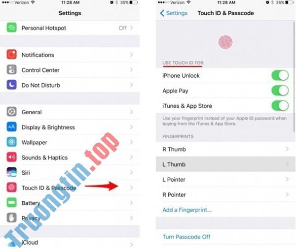 Touch ID là gì? Hướng dẫn cách thiết lập Touch ID trên iPhone đơn giản 3 Touch ID là gì? Hướng dẫn cách thiết lập Touch ID trên iPhone đơn giản