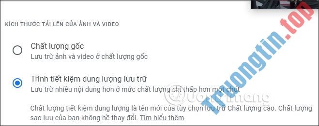 Cách&nbsp;thay&nbsp;đổi&nbsp;chất&nbsp;lượng&nbsp;sao&nbsp;lưu&nbsp;trên&nbsp;Google&nbsp;Photos