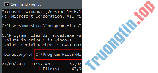 Cách&nbsp;mở&nbsp;Microsoft&nbsp;Excel&nbsp;từ&nbsp;Command&nbsp;Prompt