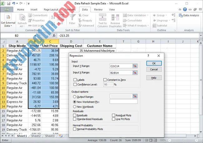 Cách&nbsp;thực&nbsp;hiện&nbsp;Regression&nbsp;Analysis&nbsp;trong&nbsp;Windows&nbsp;11/10