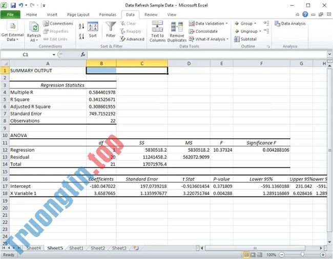 Cách&nbsp;thực&nbsp;hiện&nbsp;Regression&nbsp;Analysis&nbsp;trong&nbsp;Windows&nbsp;11/10