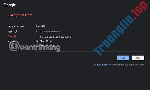 Cách&nbsp;bật&nbsp;Dark&nbsp;Mode&nbsp;cho&nbsp;Google&nbsp;Search
