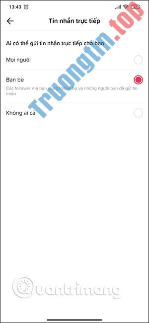 Cách&nbsp;chặn&nbsp;tin&nbsp;nhắn&nbsp;từ&nbsp;người&nbsp;lạ&nbsp;trên&nbsp;TikTok