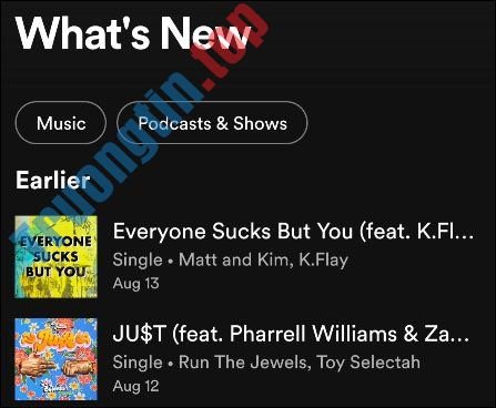 Cách&nbsp;thiết&nbsp;lập&nbsp;nhận&nbsp;thông&nbsp;báo&nbsp;về&nbsp;nhạc&nbsp;mới&nbsp;trên&nbsp;Spotify