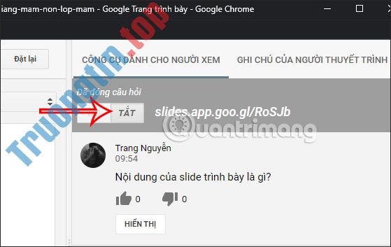 Cách&nbsp;hỏi&nbsp;và&nbsp;đáp&nbsp;online&nbsp;trong&nbsp;Google&nbsp;Slides