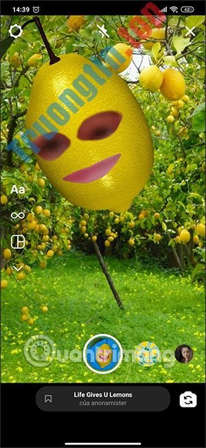 Cách&nbsp;quay&nbsp;video&nbsp;filter&nbsp;quả&nbsp;chanh&nbsp;trên&nbsp;Instagram